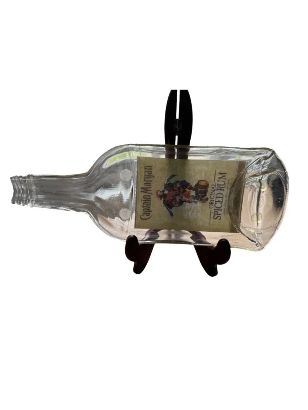 Flattened Captain Morgan Rum Bottle Spoon Rest ? Key West Souvenir Unique Fun